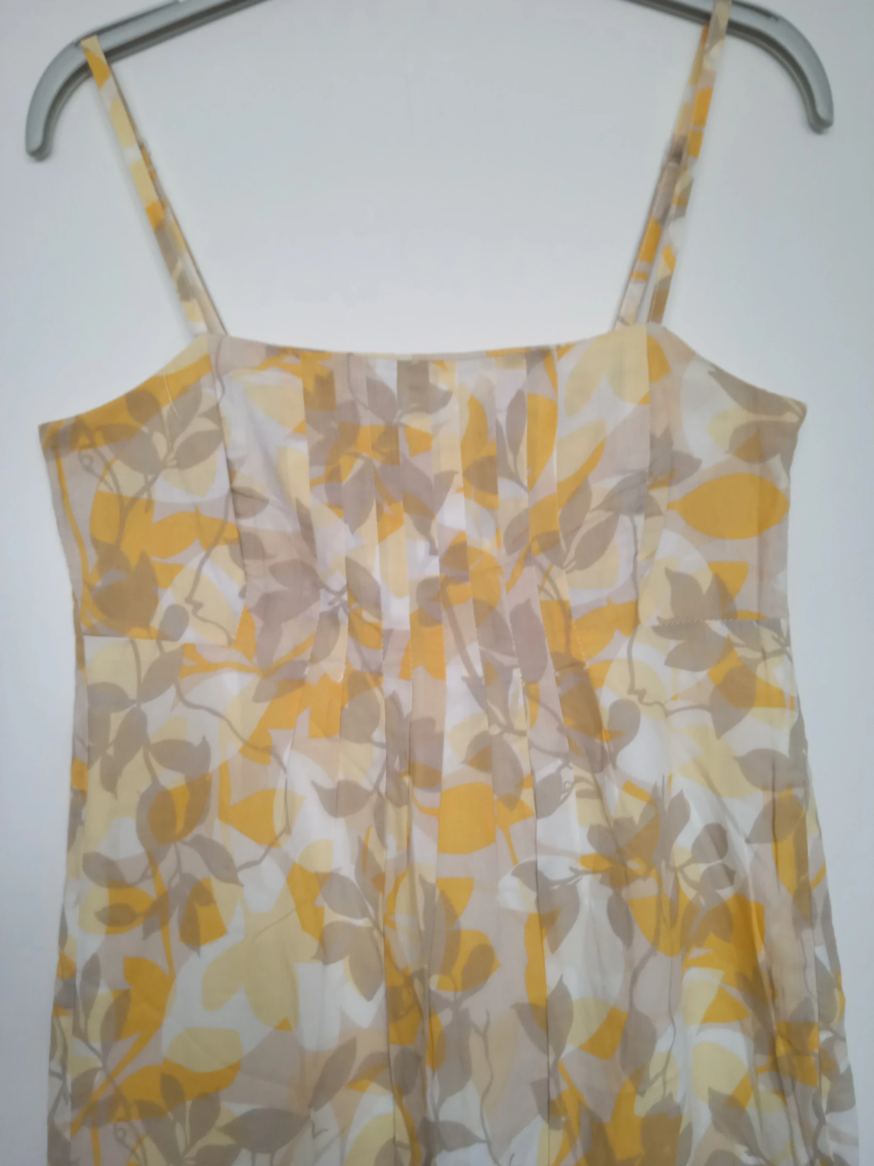 Straight summer dress in yellow and beige tones Etam size 36 – photo 2